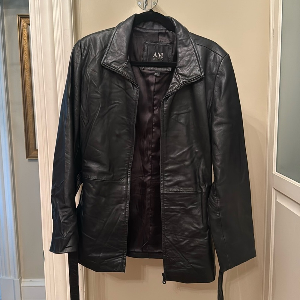 Black Leather Jacket | Size Large